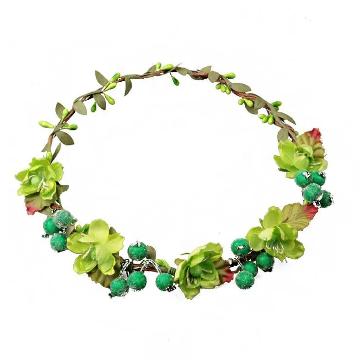 Искусственная лоза ягоды украшение из цветов повязка на голову головной венок DIY