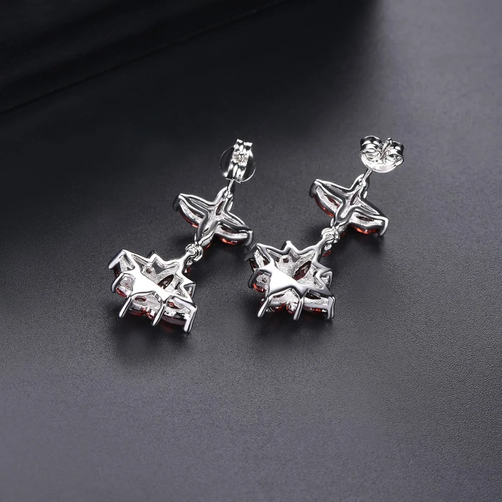 Женские серьги гвоздики в виде граната Hutang Элегантные классические красные из