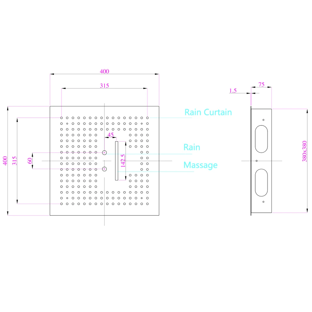 Современный душевой кран HIDEEP настенный набор для душа три функции светодиодная