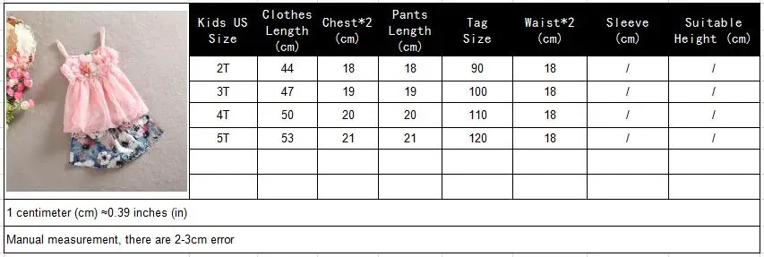 Summer Girl Clothing Sets Children's Flower Sling Vest+ Shorts 2 Pieces Suits Petal Chiffon Print Floral Pants Clothes