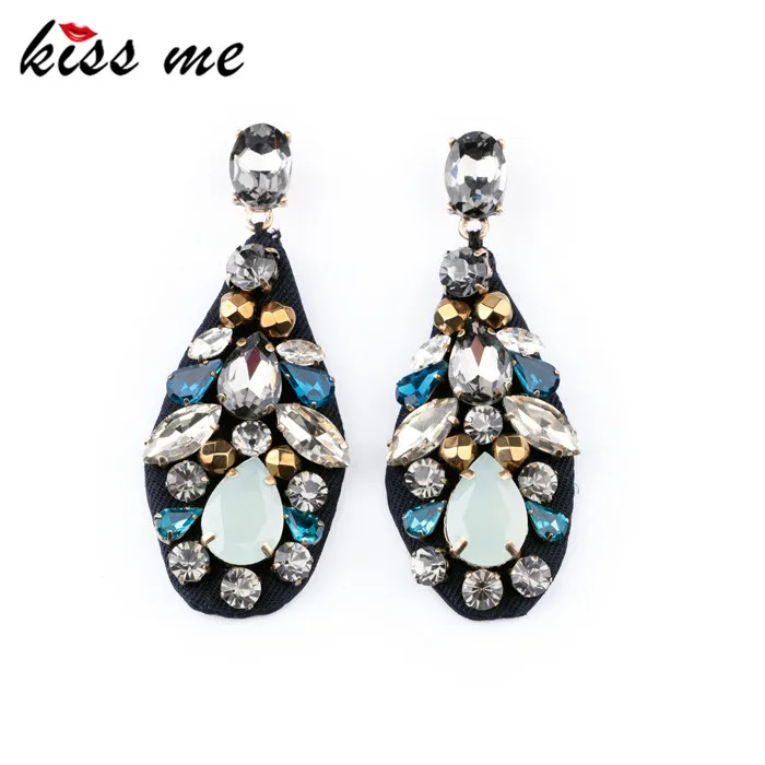 

New Styles 2013 Fashion Jewelry Elegant Cotton Water Drop Glass Stone Earrings