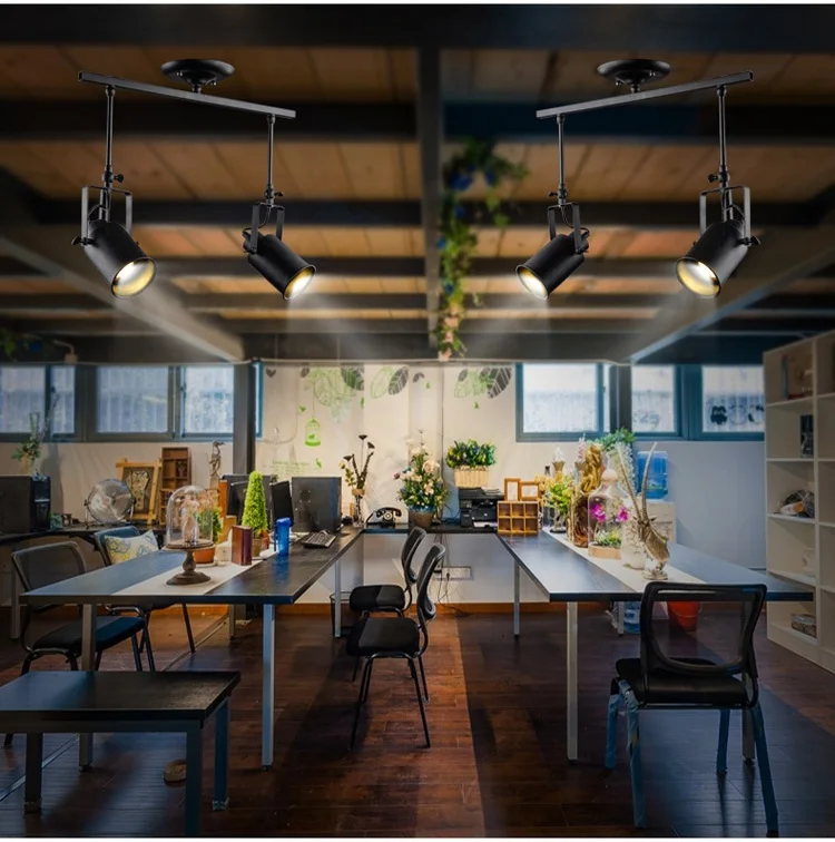 1/2/3/4 головы американские трековые огни современный минималистский гостиная бар