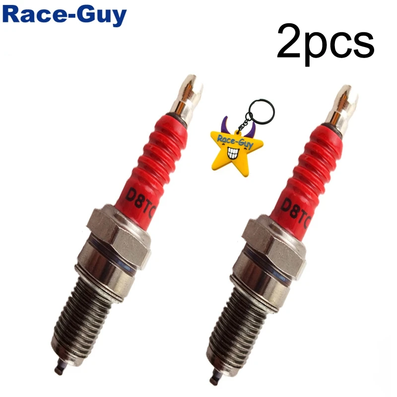 Red D8TC Ignition Spark Plug For 150cc 200cc 250cc Engine Quad Go Kart Buggy Scooter Pit Dirt Motor Bike Motorcycle ATV | Автомобили и