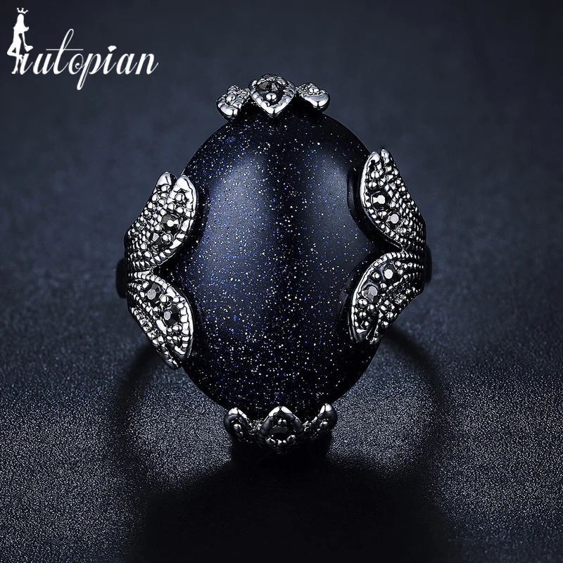 Новое поступление винтажные элегантные антиаллергенные кольца Iutopian с белым