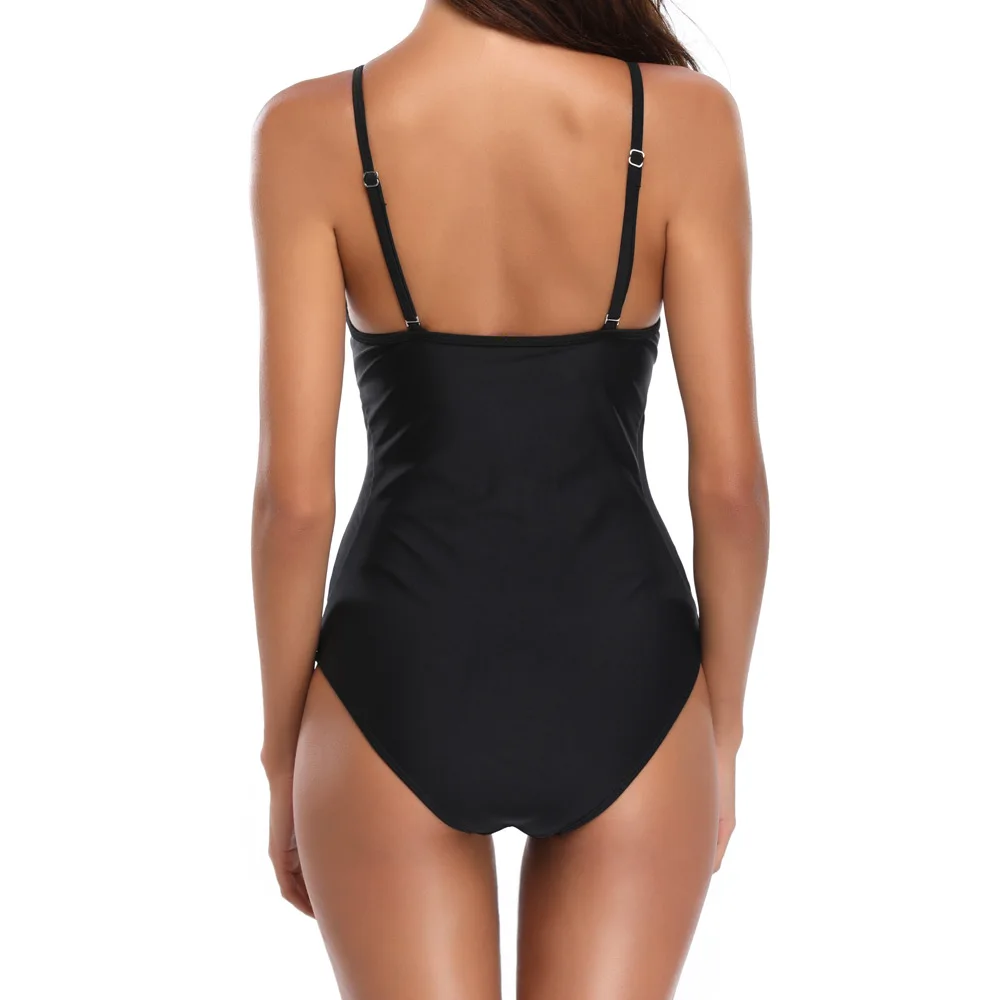 Черный цельный костюм женский сетчатый купальник сексуальный купальный боди Mailot