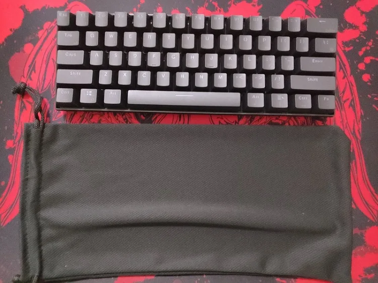 RGB Cherry mx коричневый синий красный 61 Ключи RK61 Bluetooth Беспроводная механическая клавиатура с подсветкой покерная раскладка игровая клавиатура - Цвет: Keyboard and bag