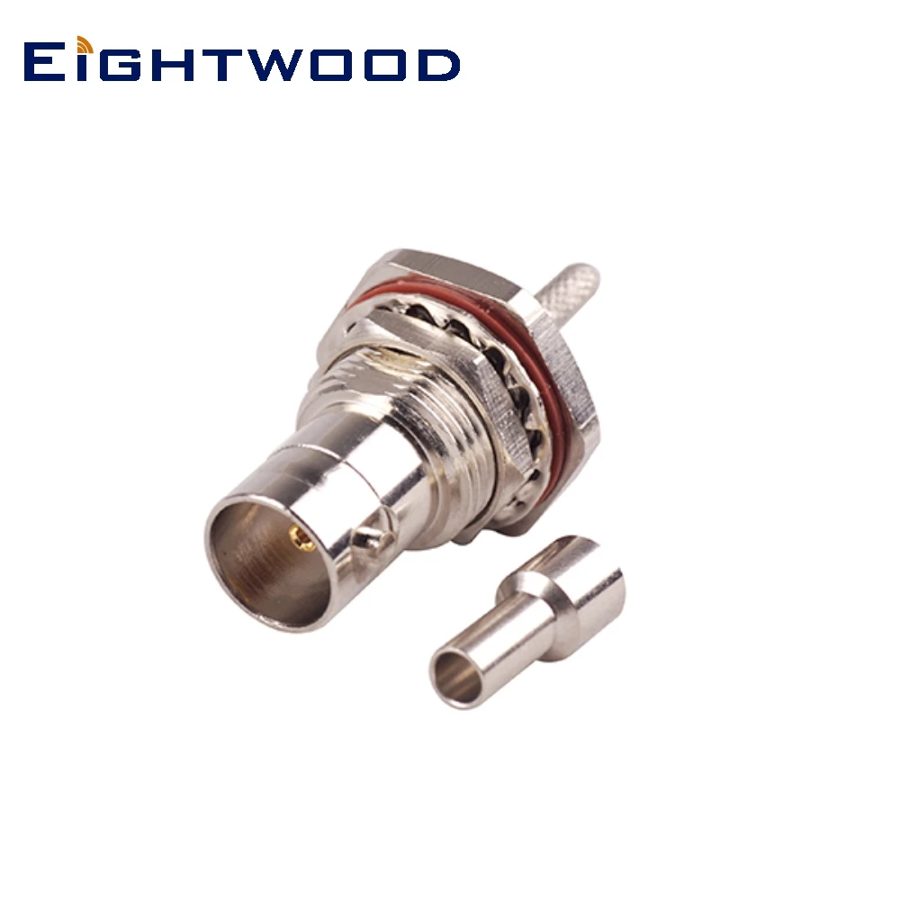 

Eightwood 5PCS BNC Jack Female RF Coaxial Connector Adapter Bulkhead O-ring Crimp RG179 Cable for Antenna Telecom Automotive