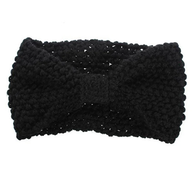 New Hair Accessories Winter Crochet Flower Bow Knitted Headwrap Headband Ear Warmer Muffs Band Fashion |