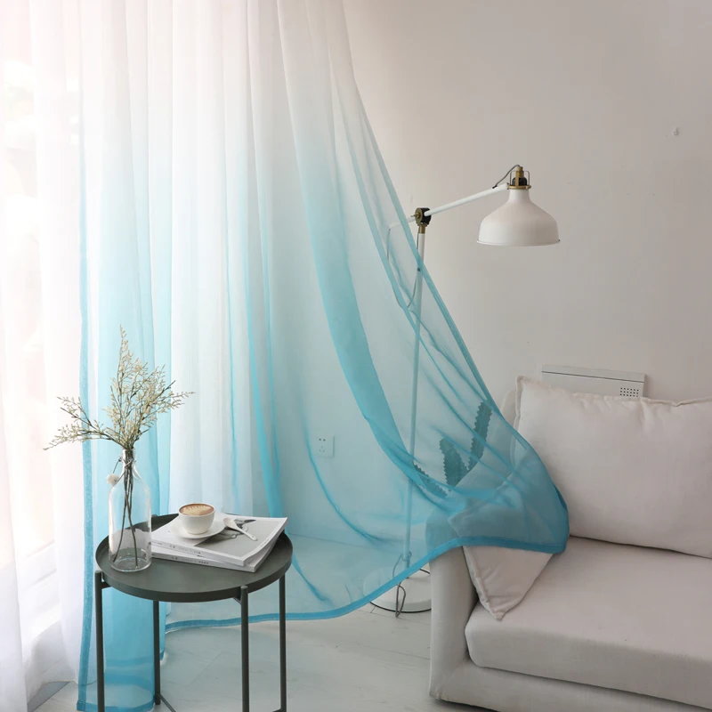 Тюлевые занавески s с 3d принтом кухонные украшения градиентная перегородка для