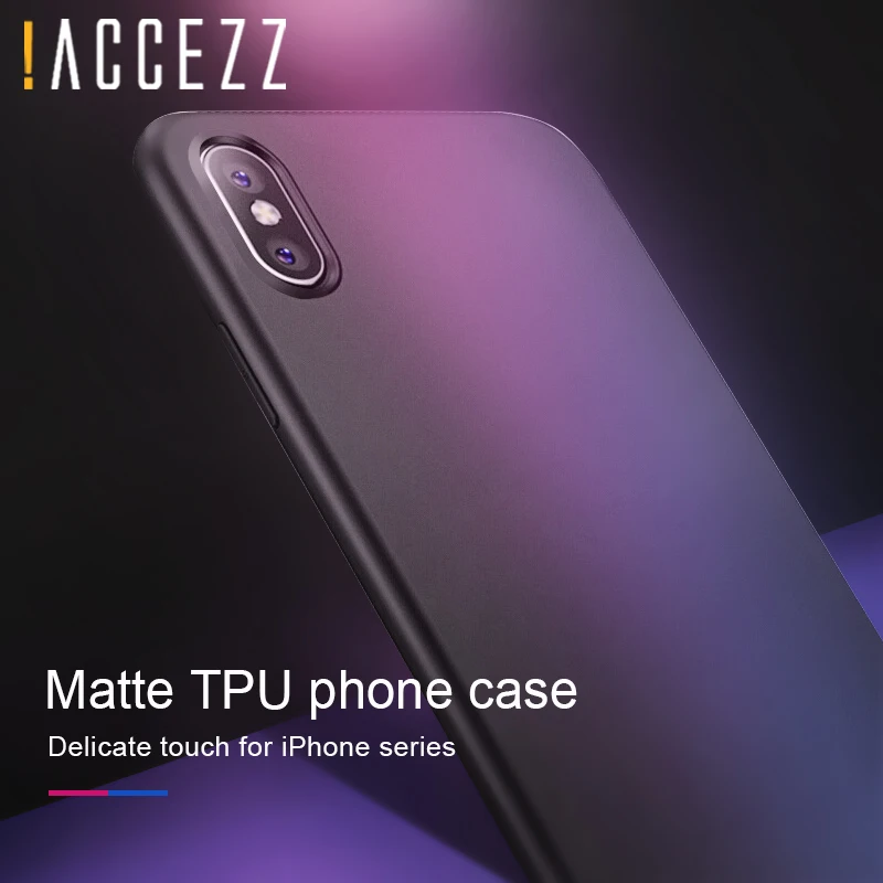 ! ACCEZZ ТПУ Мягкий матовый чехол для телефона Apple iphone XS MAX XR X 8 7 6 6S Plus Роскошный