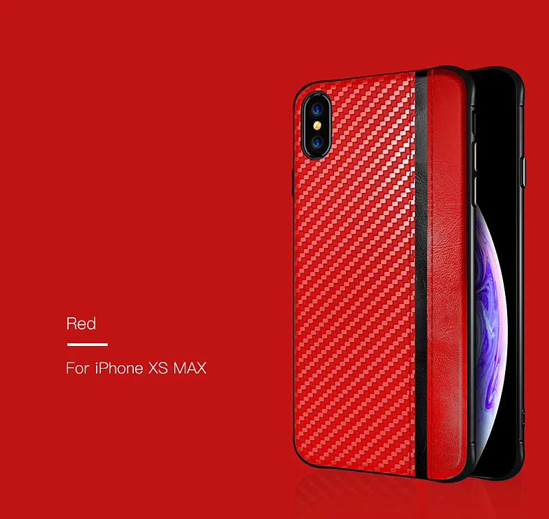Для iphone X чехол из углеродного волокна+ искусственная кожа деловой стиль жесткий чехол для телефона для iphone 6 6s 7 8 plus и apple XR XS MAX чехол