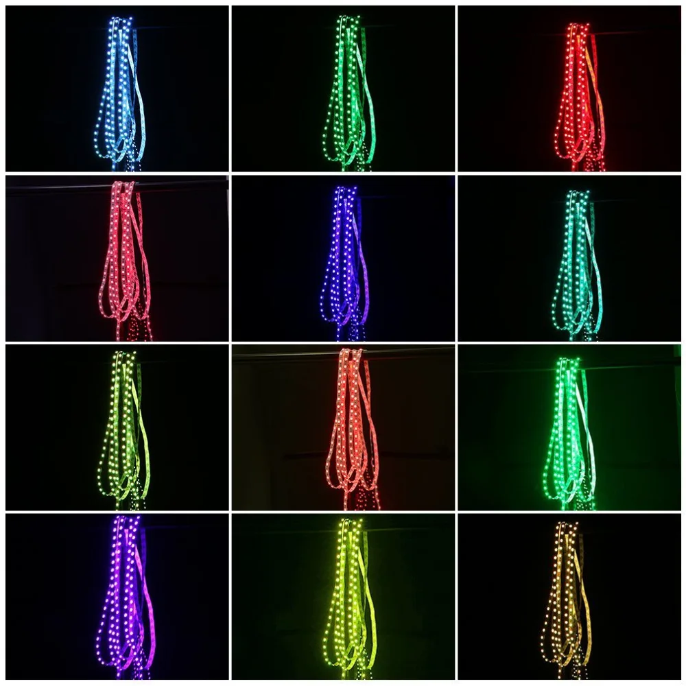 Светодиодные ленты фонари RGB SMD 5050 Водонепроницаемый 16.4ft 5 м 300 светодиодный s 20 Цвета изменение гибкий