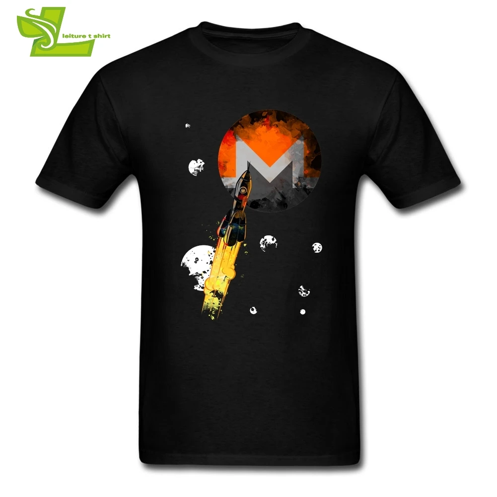 Мужские летние футболки топы до Луны MONERO Edition криптовалютная футболка мужские с