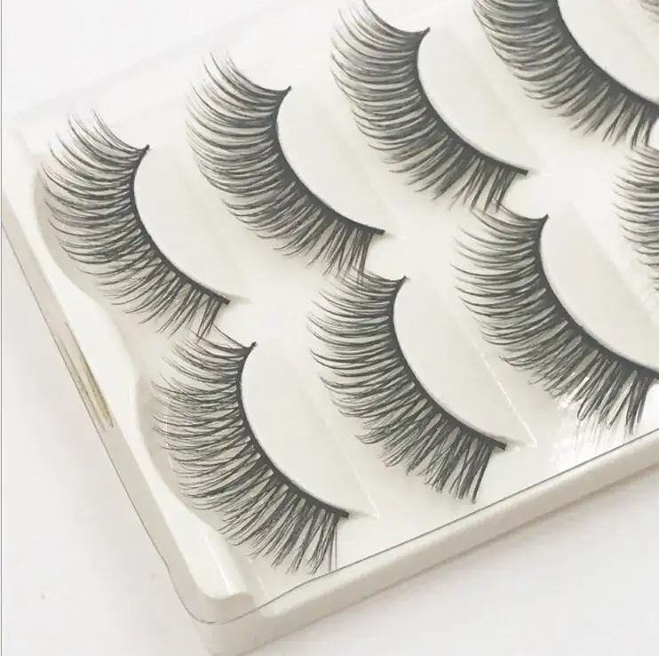 

5 Pairs 3D Mink Hair Natural Cross False Eyelashes Long Messy Makeup Fake Eye Lashes Extension Make Up Beauty Tools maquiagem