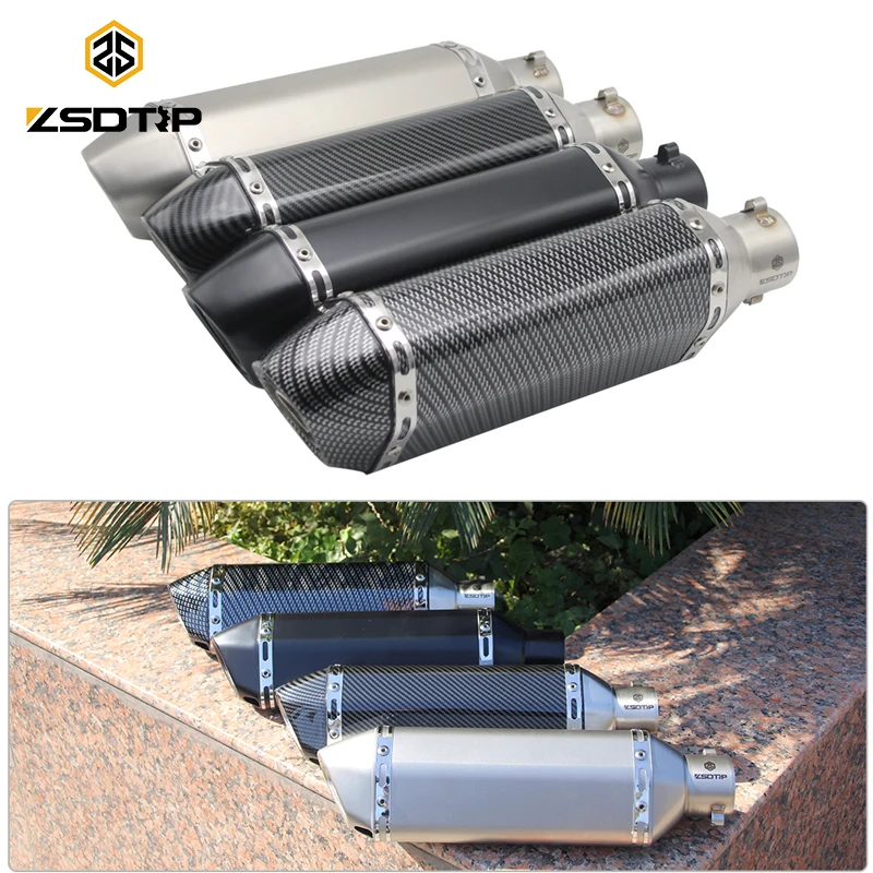 Универсальный выхлопной глушитель ZSDTRP для мотоцикла внедорожника