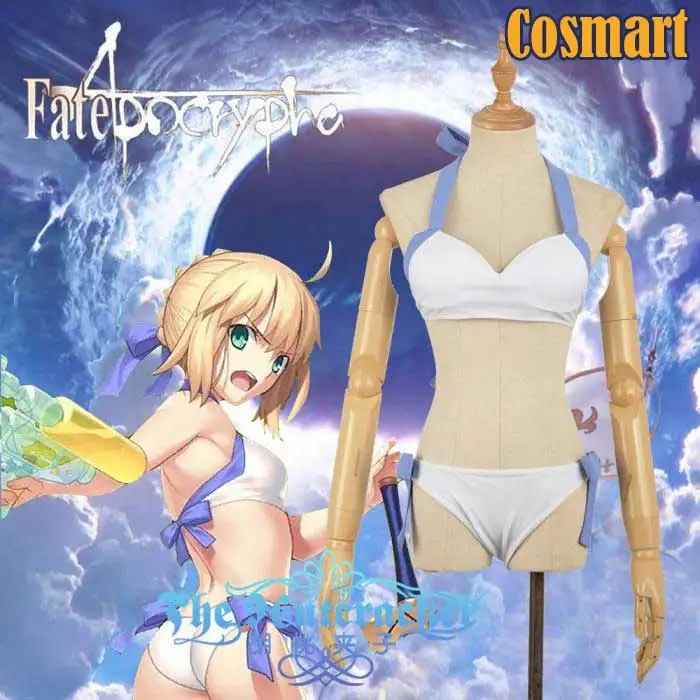 Аниме Fate Grand для FGO бикини в стиле сейбер купальник пикантные вечерние Одежда