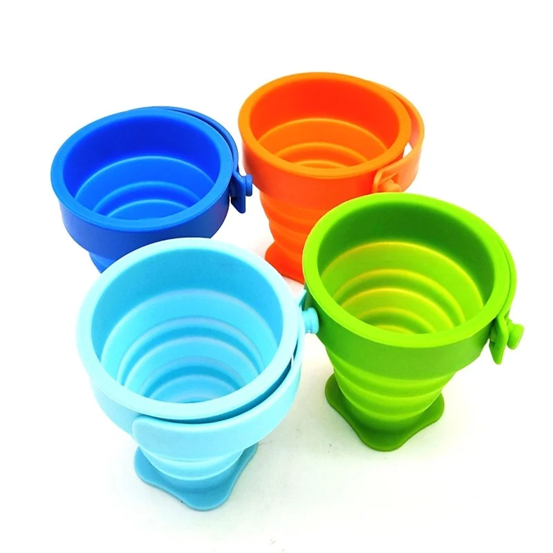200 мл выдвижной портативный кемпинг силиконовые кружки Складная чашка Открытый