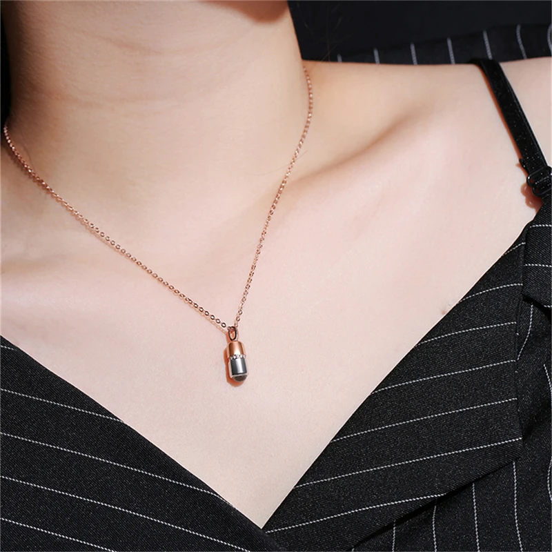 Romad любовь лечение кулон в форме таблетки Чокеры ожерелья для женщин мужчин