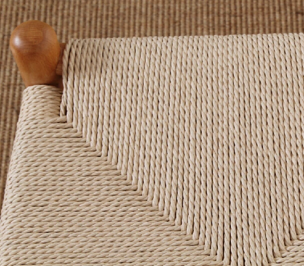 2 pieces/lot beech wood rattan seat Hans Wegner low stools | Мебель