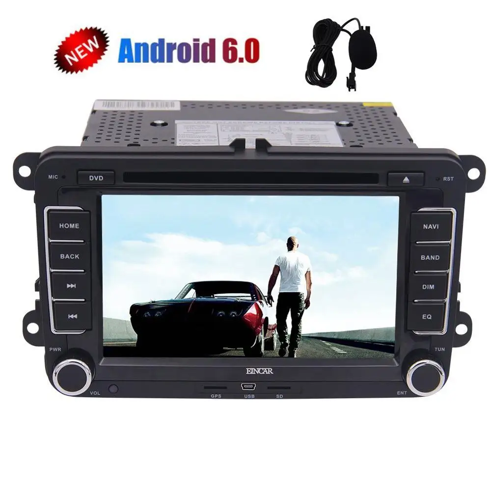2 DIN 7 ''стерео четырехъядерный Android 6.0 GPS в тире Bluetooth DVD плеер для VW Гольф Поло