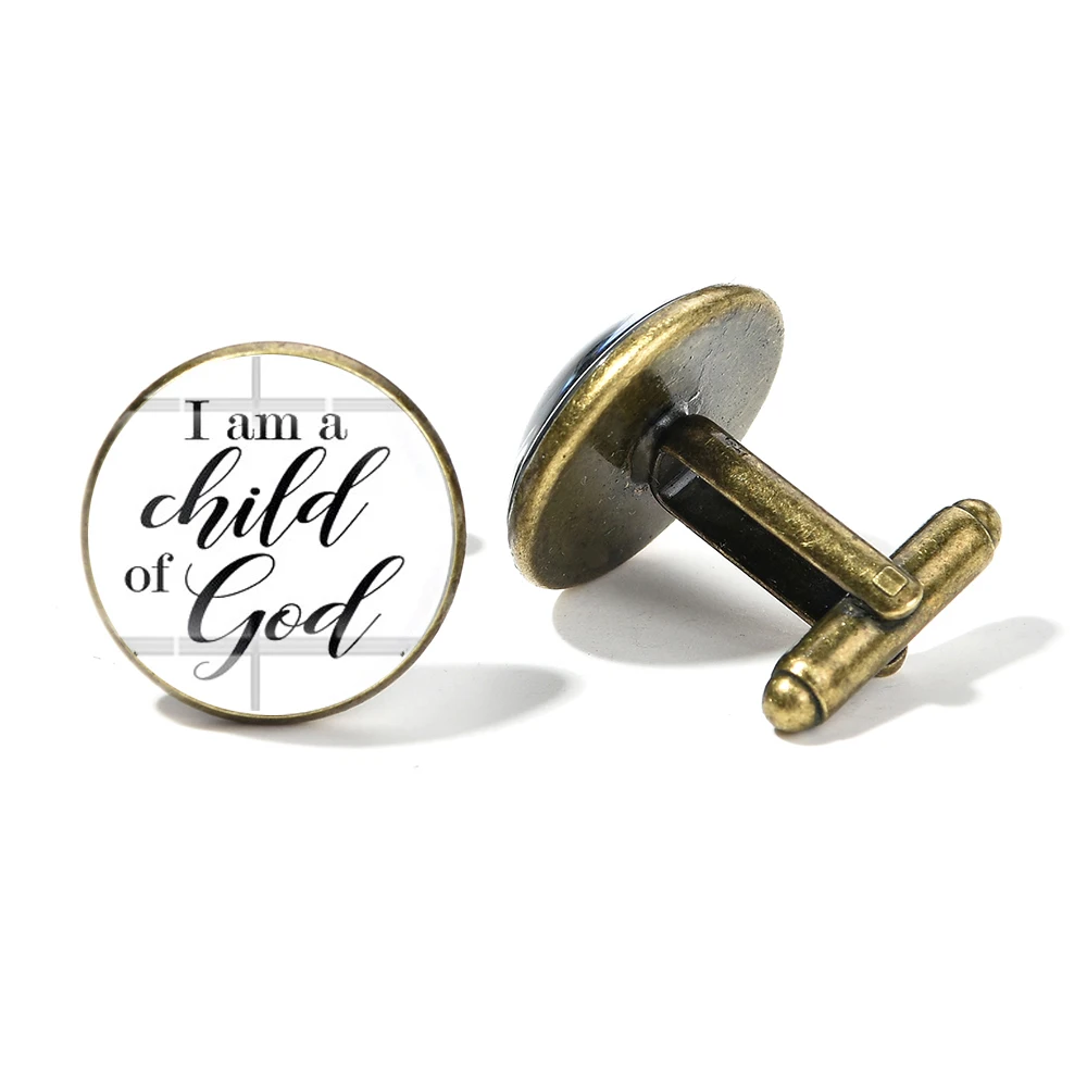 SONGDA Новое поступление я CHILD OF GOD запонки круглый зажим высококачественные Запонки