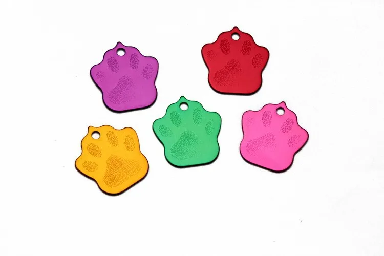 1200 шт./лот оптовая продажа бесплатная engarved Paw Print персонализированные собачьи