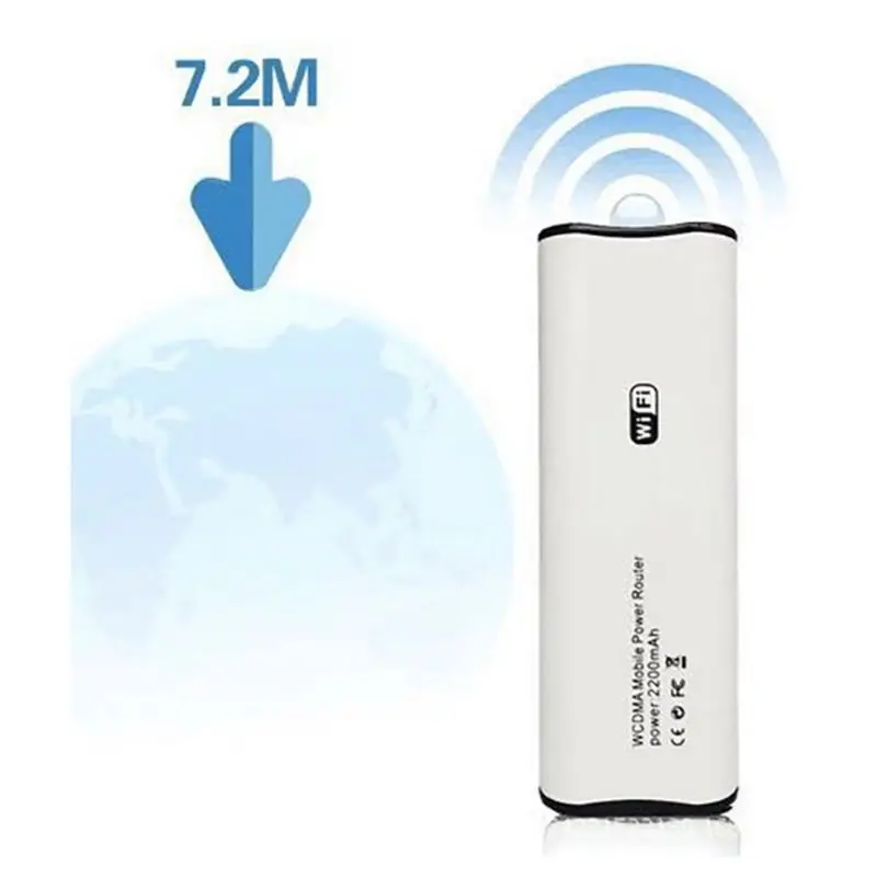 Беспроводной мобильный роутер 3G с Wi Fi 2200 мАч внешний аккумулятор Мобильный
