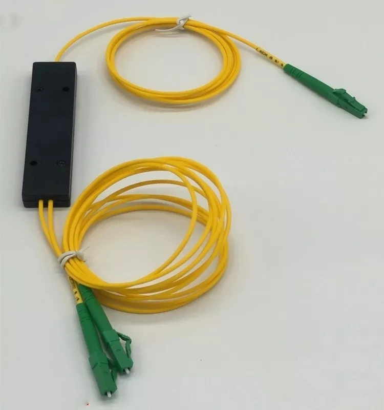 4PCS 1*2 FBT splitter ratio 50:50 1310/1550nm dual window Abs box type SC FC LC UPC APC SM 1*2 fused fiber coupler free shipping