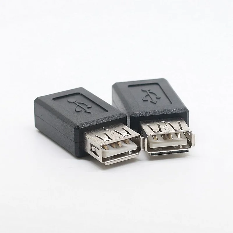 Черный USB 2,0 Тип A Женский к Micro USB B Женский адаптер переходник usb 2,0 к Micro usb разъем