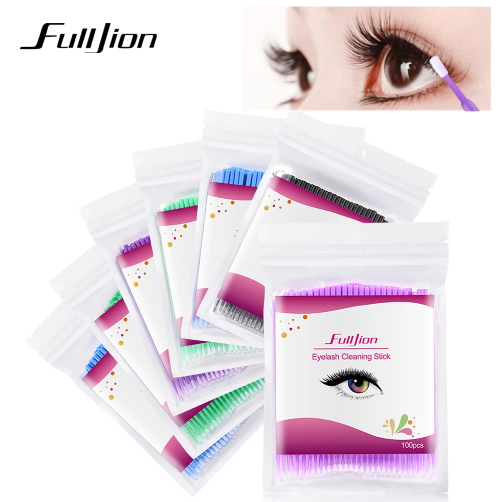 100 шт./лот микро-прочные одноразовые аппликаторы для наращивания ресниц