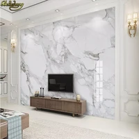 beibehang custom white marble background photo wallpaper for living room bedroom sofa tv background mural wall paper 3d painting