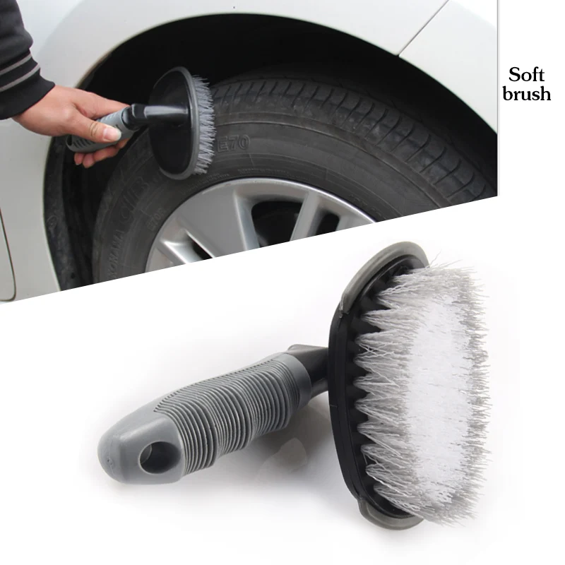 Carclean Detailing Brush Car Tyre Cleaner T-Type Multi-Functional Wheel Hub Washing Tool Auto Accessories | Автомобили и