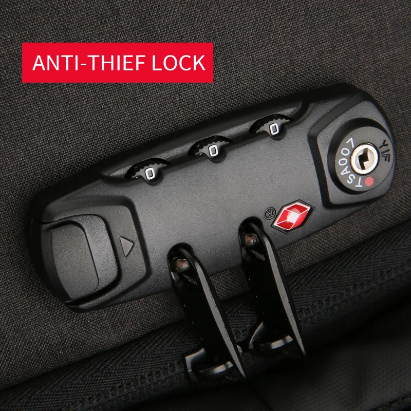 2018 Новый Анти-Вор USB для подзарядки ноутбук рюкзак Hard Shell никакой ключ TSA