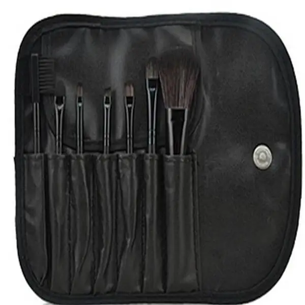 Hot 7pcs Kit Makeup Brushes Professional Set Cosmetic Lip Blush Foundation Eyeshadow Brush Face Make Up Tool Beauty Essentials - Handle Color: Elf Black