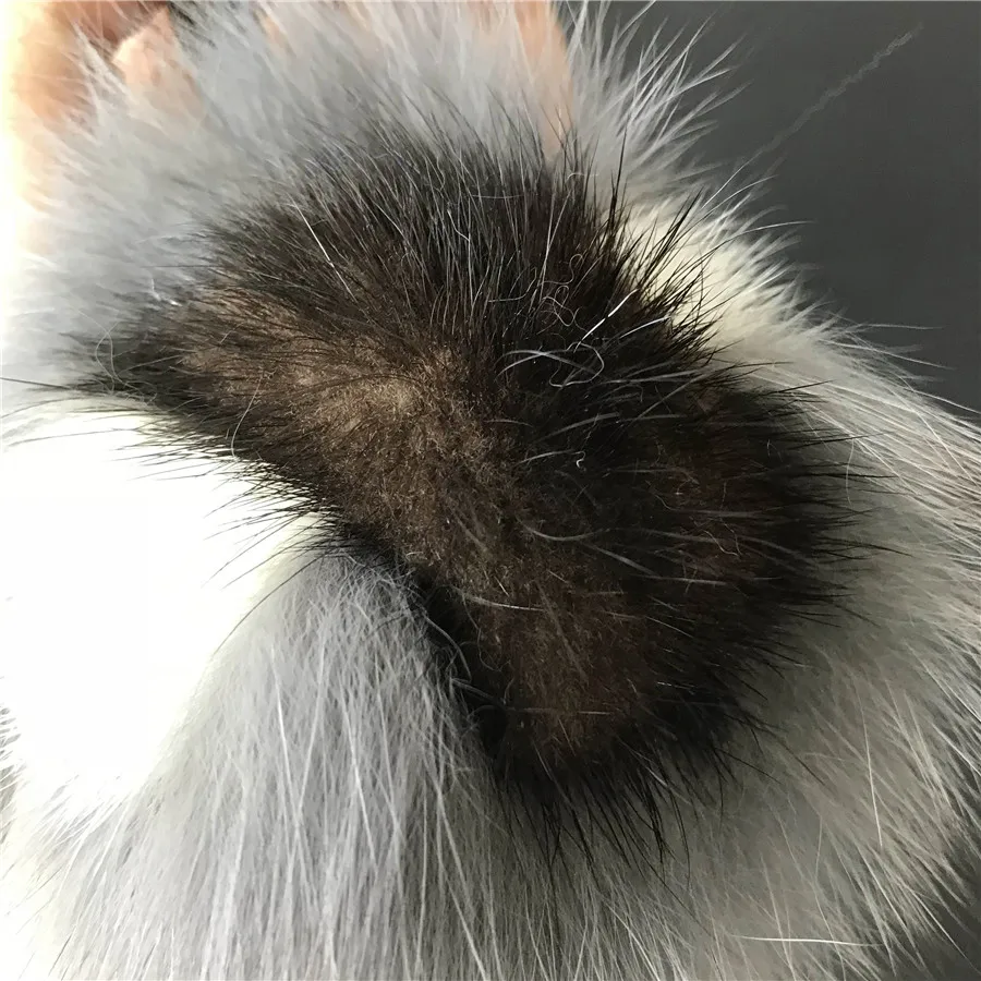 Magicfur темно серый Настоящий Лисий мех норки Помпон сова кукла модный брелок