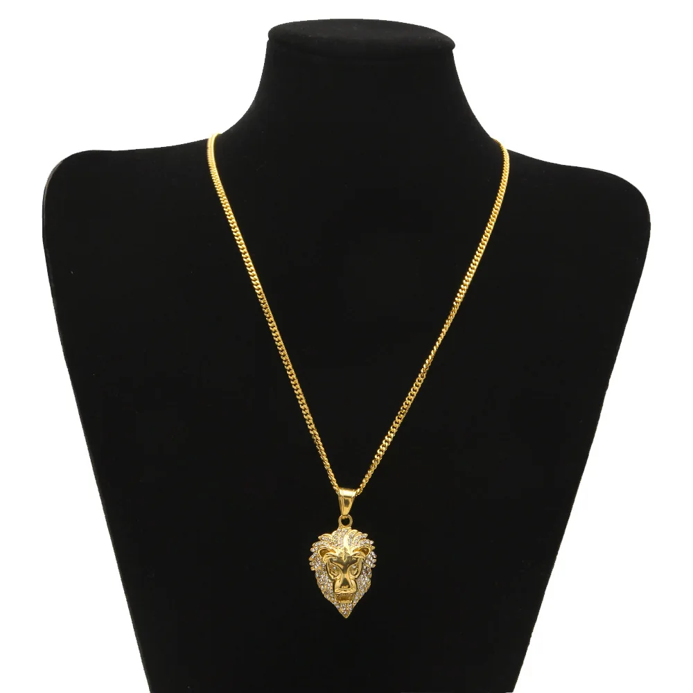 Женское ожерелье с подвеской в виде льва стиле хип хоп|necklace with|pendant necklacelion pendant |