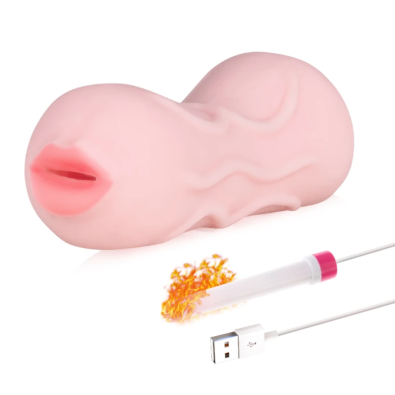 Реалистический Вагина с подогревом мужской фаллоимитатор Искусственный рот