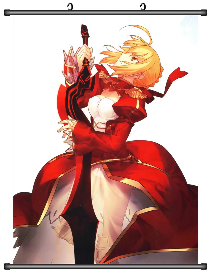 Japanese Decorative Picture Anime Fate/EXTRA Fate/Grand Order Nero Claudius Caesar Red saber Home Decor Wall Scroll Poster | Дом и сад