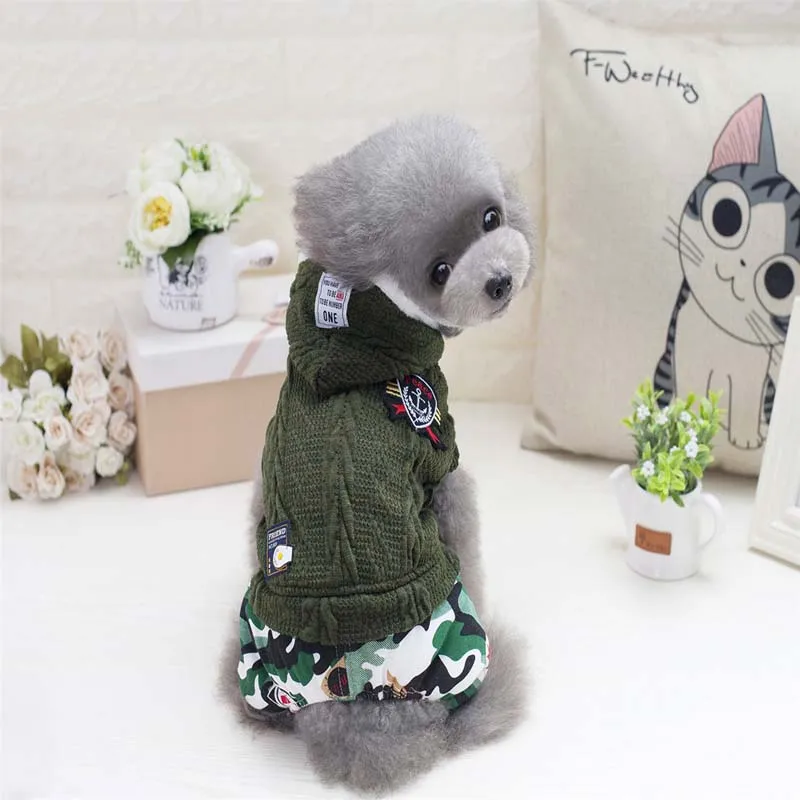 Super Warm Winter Pet Dog Down Parka Coats Camouflage Cool Fashion Cat Jumpsuit Clothes Cotton Blend Soft Breathable Coat 13 |