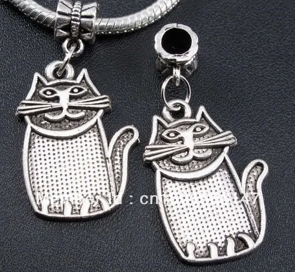 Wholesale Fashion Antique Silver Vintage Charms Cute Cat Pendants DIY Jewelry Making Findings Accessories Gifts 10pcs Z218 | Украшения и