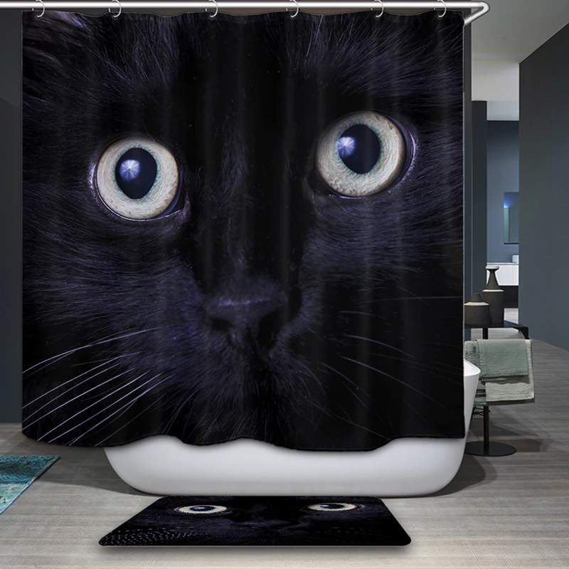 

Howling Wolf Bath Curtain Fashion Custom Shower Curtain 3d Cartoon Pattern Bathroom Decor