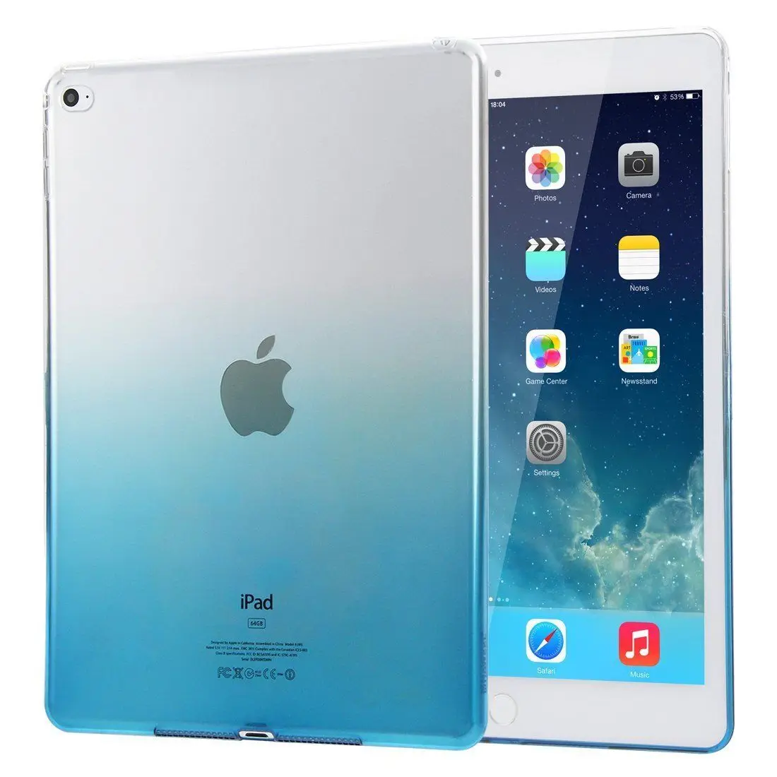 Для Ipad Mini 1 2 3 air Тонкий чехол конфеты прозрачный градиент ТПУ гель шок задняя