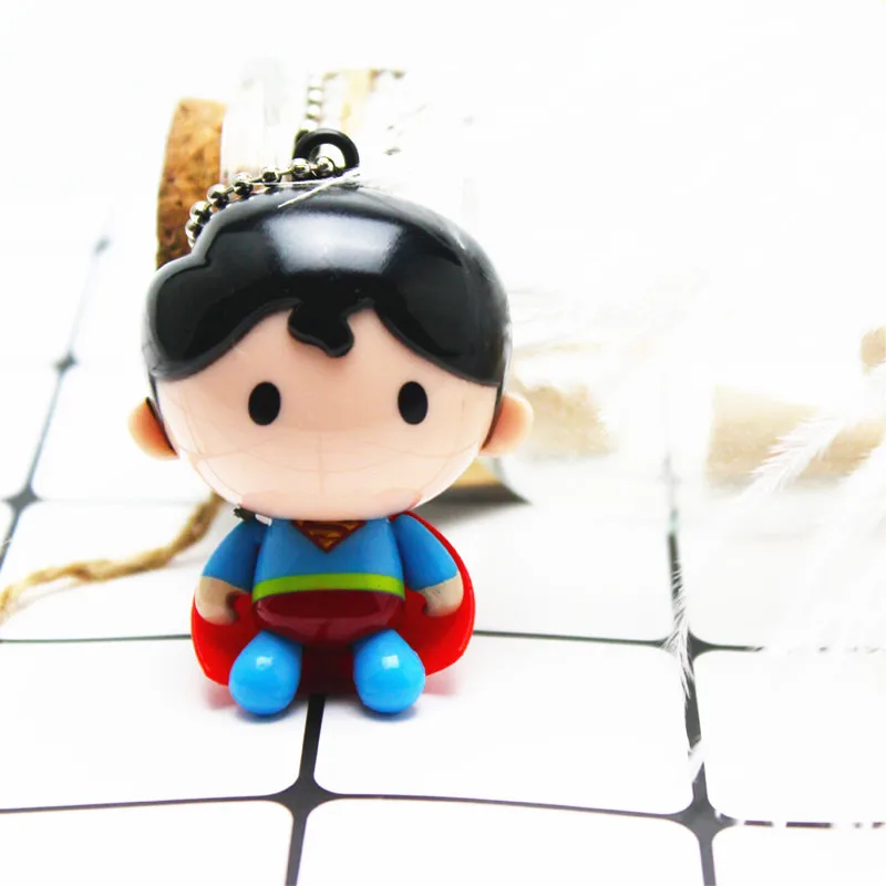 Новое поступление Мода Супермен цепочка для ключей Пластик бусы брелок Kawaii