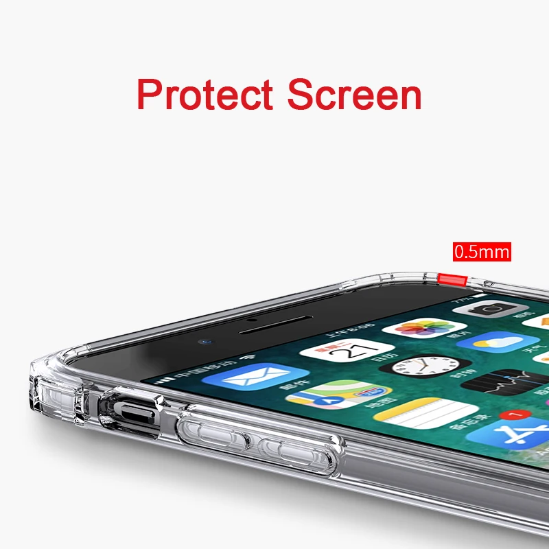 CAPSSICUM прочный армированный чехол для телефона мягкий прозрачный iPhone X XR XS Max 6 6s 7 8