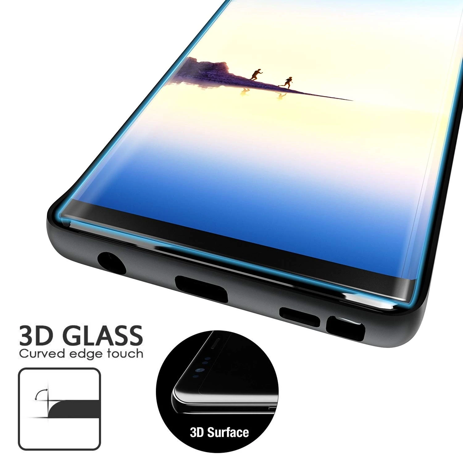 

Защитное стекло, закаленное стекло 3D для Samsung Galaxy S9/S8 Plus/Note 8/J3/J5/J7 2017