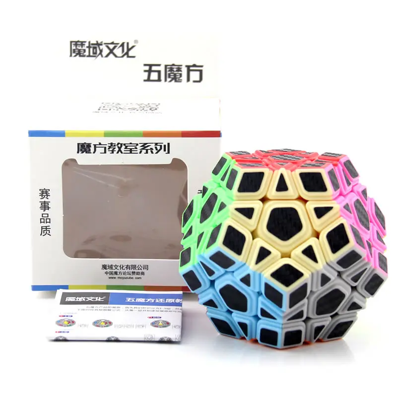 MoYu наклейка из углеродного волокна Megaminxeds магический куб набор Dodecahedron оптом
