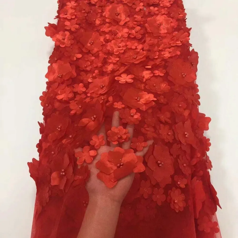 Мэдисон элегантный 3D в нигерийском стиле Французский кружевная ткань с ажурным