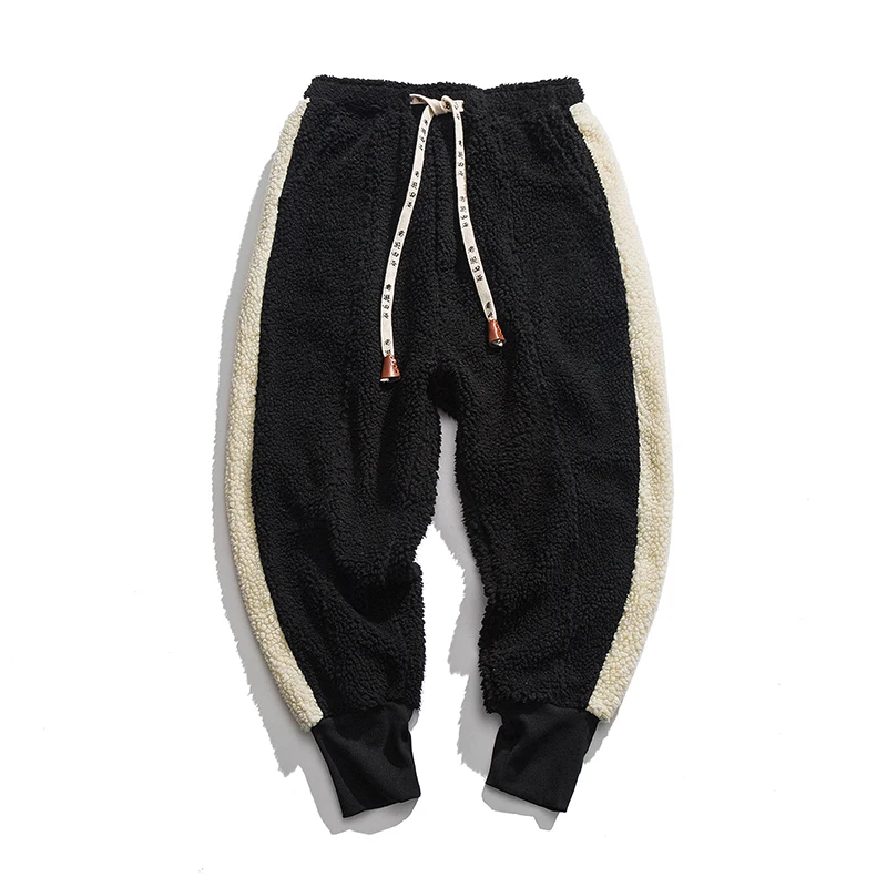 Sinicism Store мужские шерстяные штаны в полоску 2018 хлопковые шаровары Хип хоп черные