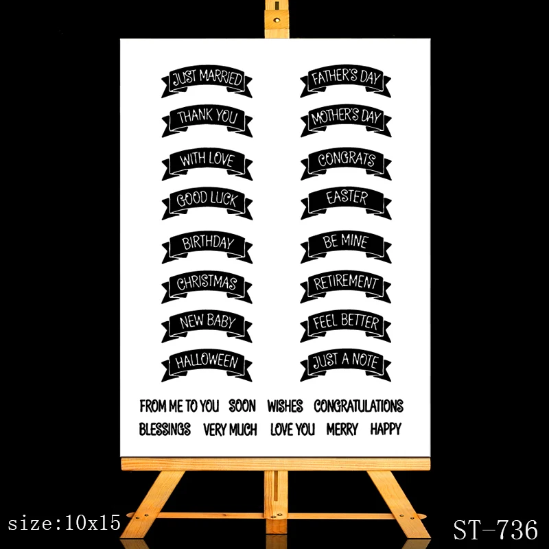 

ZhuoAng Rich language Clear Stamps/Card Making Holiday decorations For scrapbooking Transparent stamps 10*15cm