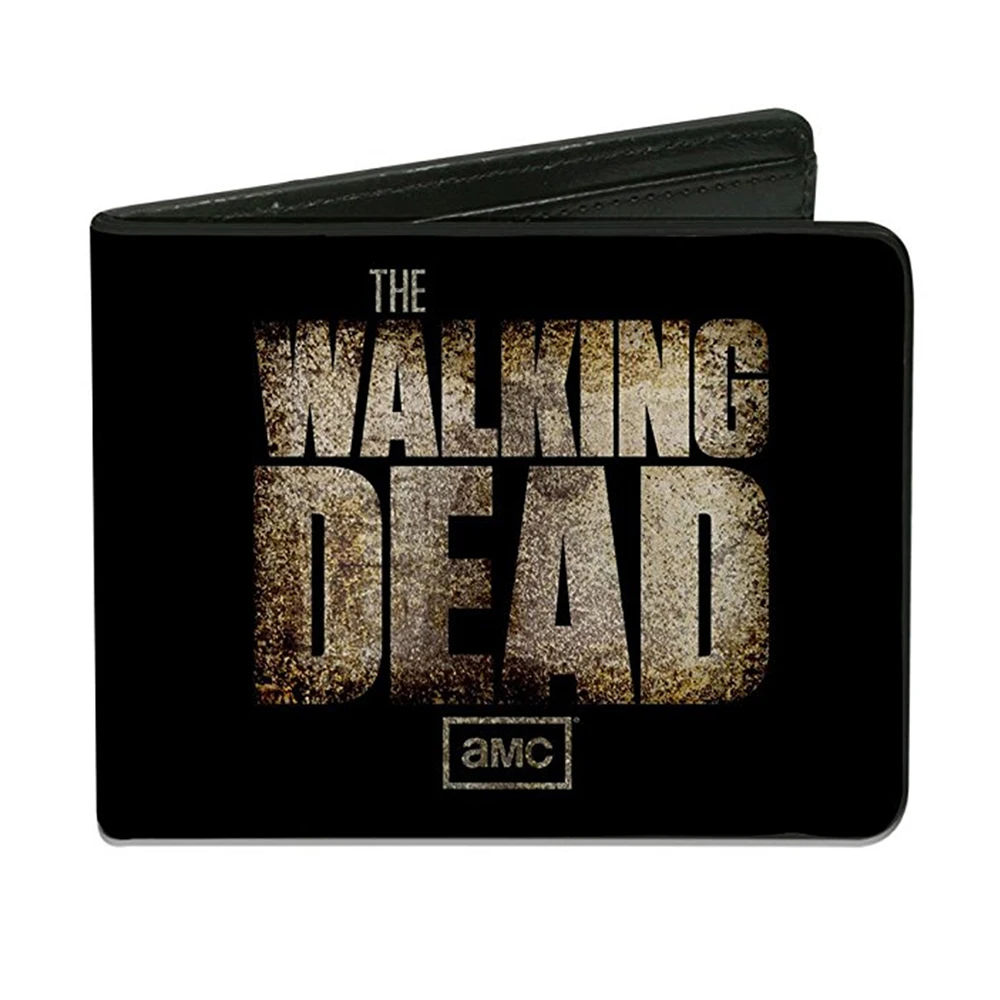 Мужской кожаный бумажник Walk Just's walk dead короткий поперечный кошелек из